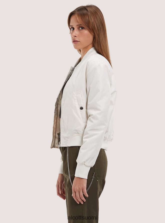 vaatetus fi Alcott naiset leikattu bomber-takki kierrätetyllä pehmusteella bk1 musta HL28P033