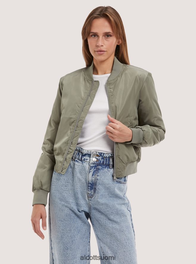 vaatetus fi Alcott naiset leikattu bomber-takki kierrätetyllä pehmusteella bk1 musta HL28P0408