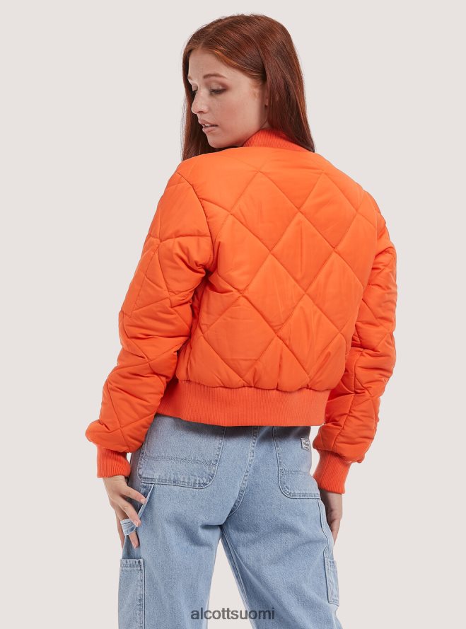 vaatetus fi Alcott naiset leikattu bomber-takki kierrätetyllä pehmusteella br2 ruskea keskipitkä HL28P0221