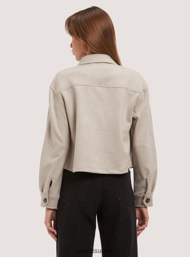 vaatetus fi Alcott naiset mokkanahka, leikattu paitatakki bg3 beige valo HL28P0211