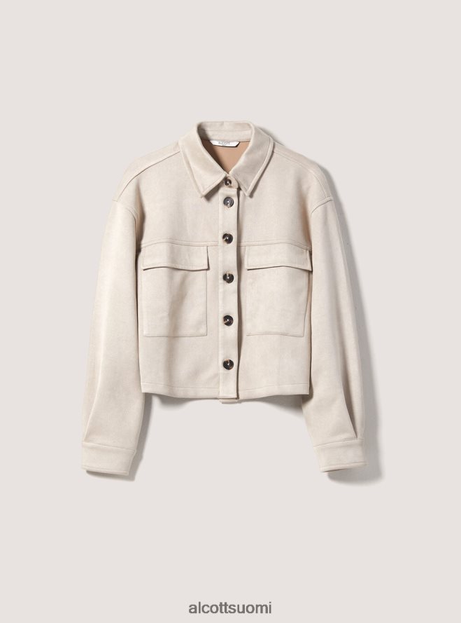 vaatetus fi Alcott naiset mokkanahka, leikattu paitatakki bg3 beige valo HL28P0211