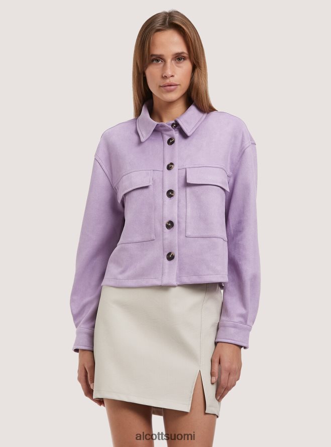 vaatetus fi Alcott naiset mokkanahka, leikattu paitatakki bg3 beige valo HL28P0317