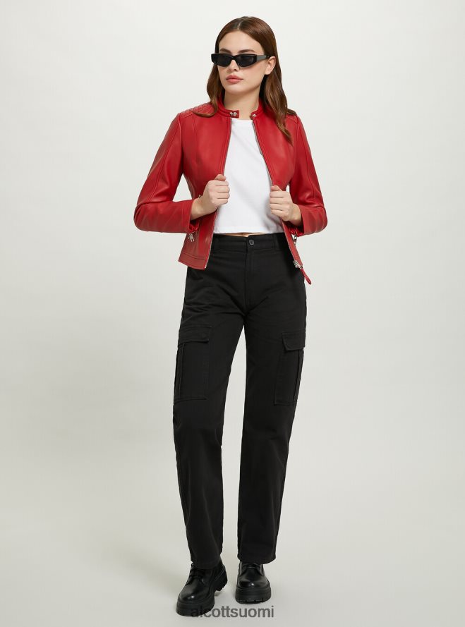 vaatetus fi Alcott naiset nahkainen biker-takki bk1 musta HL28P037