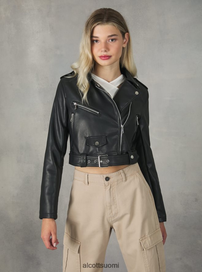 vaatetus fi Alcott naiset nahkainen biker-takki bk1 musta HL28P0453