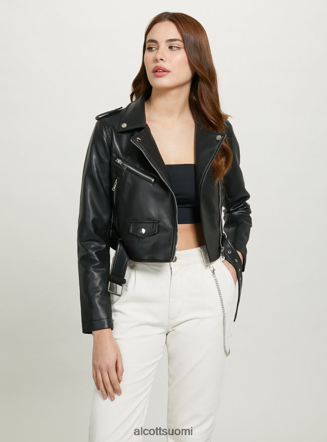 vaatetus fi Alcott naiset nahkainen biker-takki bk1 musta HL28P062