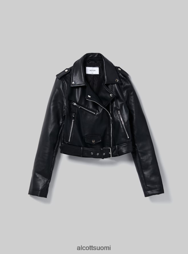 vaatetus fi Alcott naiset nahkainen biker-takki bk1 musta HL28P062