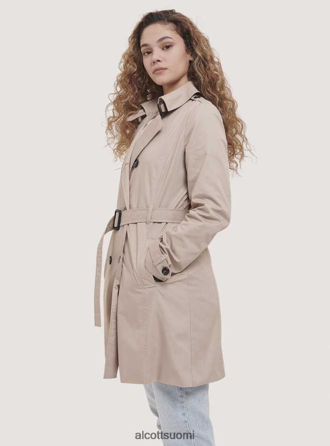 vaatetus fi Alcott naiset pehmeä trenssitakki vyöllä beige HL28P0502