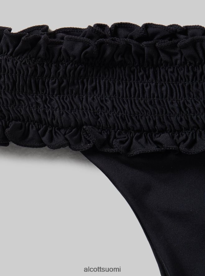 vaatetus fi Alcott naiset kuvioidut bandeau-bikinihousut bk1 musta HL28P0382