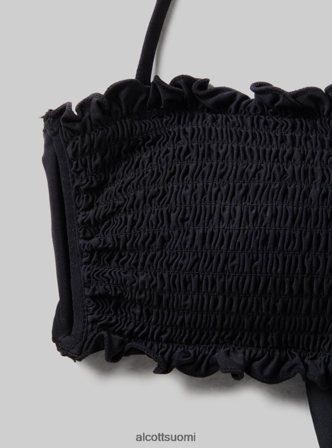 vaatetus fi Alcott naiset kuvioitu bandeau-bikinipaita bk1 musta HL28P0262