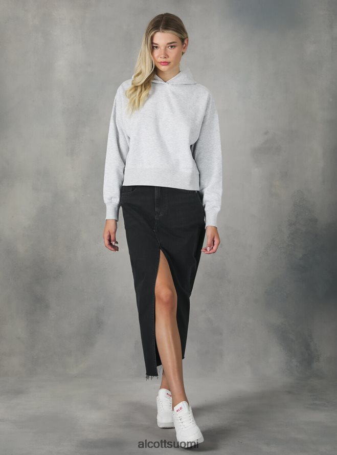 vaatetus fi Alcott naiset lyhennetty collegepaita mukavasti istuvalla hupulla bk1 musta HL28P0420