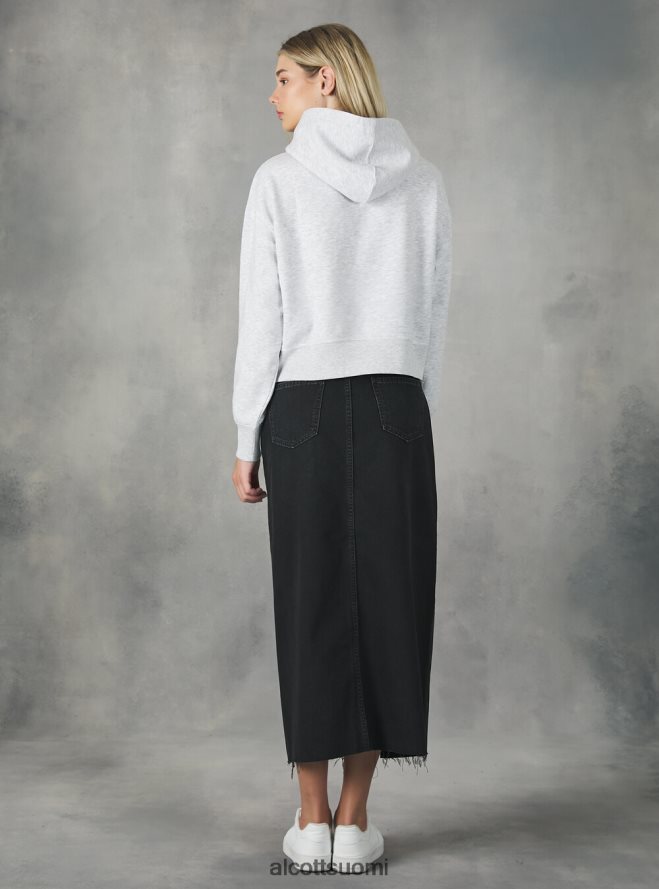 vaatetus fi Alcott naiset lyhennetty collegepaita mukavasti istuvalla hupulla bk1 musta HL28P0420