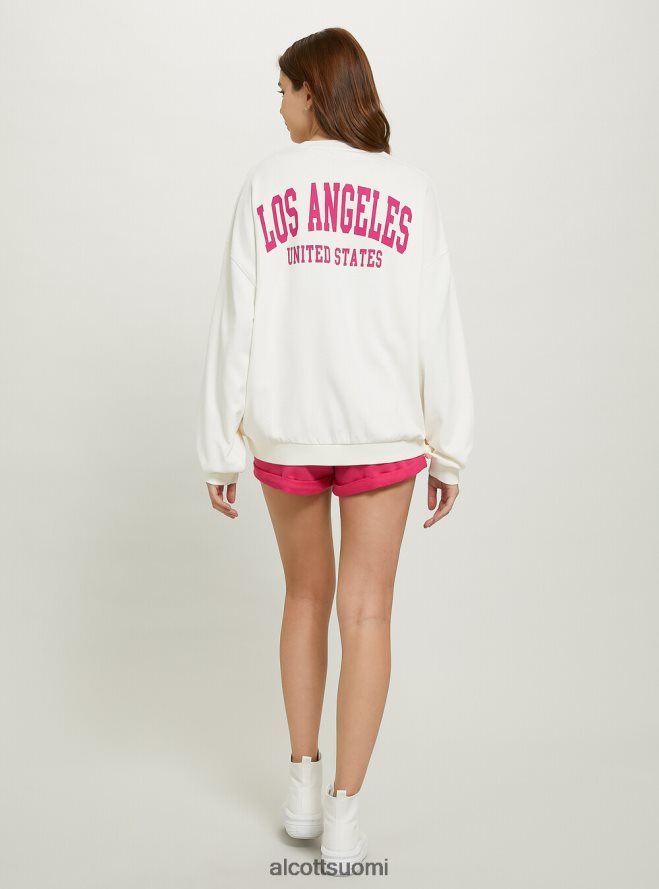 vaatetus fi Alcott naiset oversize paita printillä fx2 fuxia medium HL28P0174