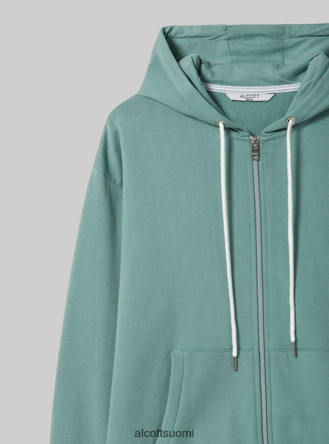 vaatetus fi Alcott naiset puuvillainen peruspusero vetoketjulla ja hupulla taivaansininen HL28P0100