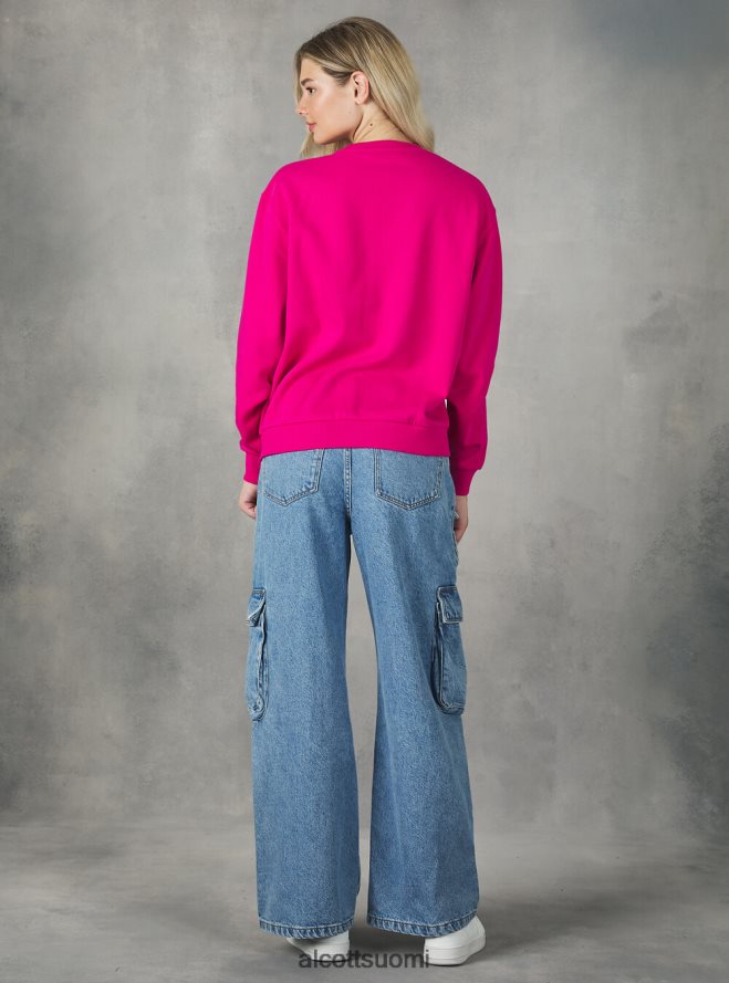 vaatetus fi Alcott naiset puuvillainen pyöreäkauluksinen collegepaita bk1 musta HL28P0139