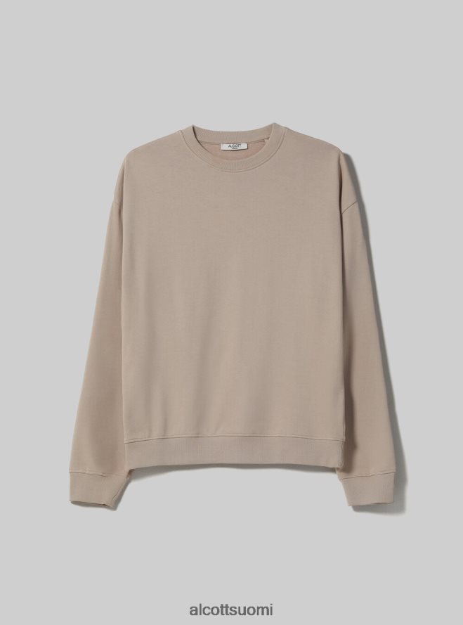 vaatetus fi Alcott naiset tavallinen puuvillainen pyöreäkauluksinen collegepaita wh2 valkoinen HL28P0101