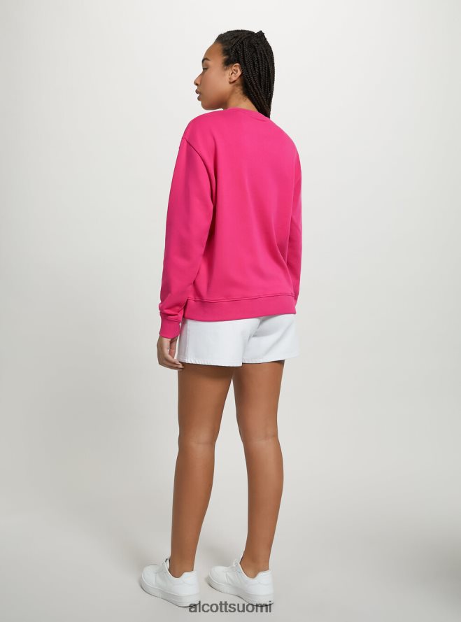 vaatetus fi Alcott naiset tavallinen puuvillainen pyöreäkauluksinen collegepaita wh2 valkoinen HL28P053