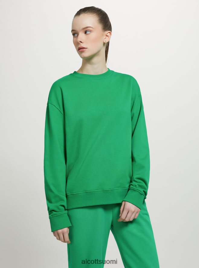 vaatetus fi Alcott naiset tavallinen puuvillainen pyöreäkauluksinen collegepaita wh2 valkoinen HL28P073