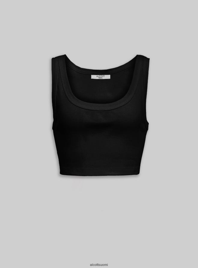 vaatetus fi Alcott naiset canotta basic crop a costine bk1 musta HL28P0438