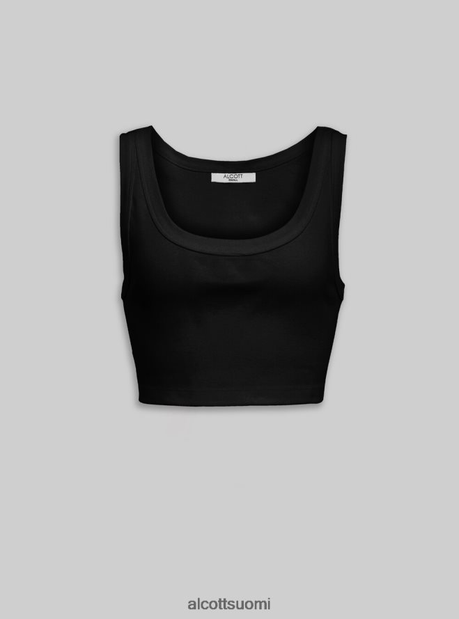 vaatetus fi Alcott naiset canotta basic crop a costine bk1 musta HL28P0438