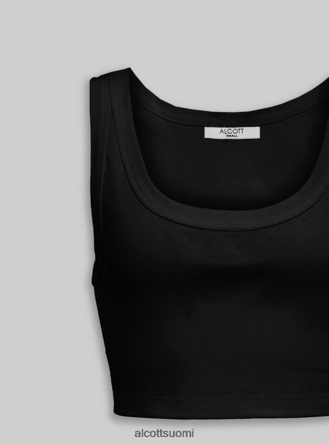 vaatetus fi Alcott naiset canotta basic crop a costine bk1 musta HL28P0438