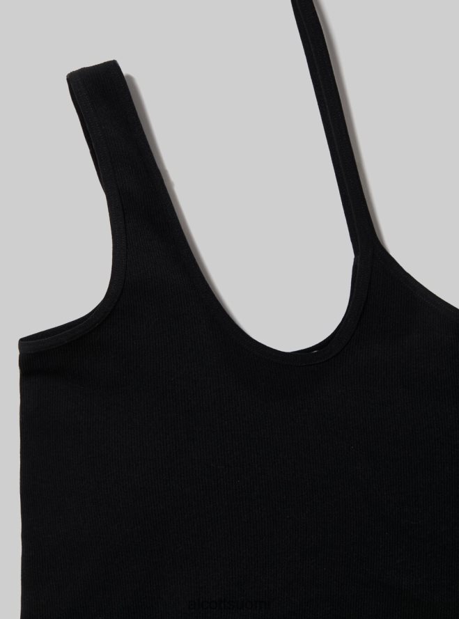 vaatetus fi Alcott naiset epäsymmetrinen leikattu toppi bk1 musta HL28P0247