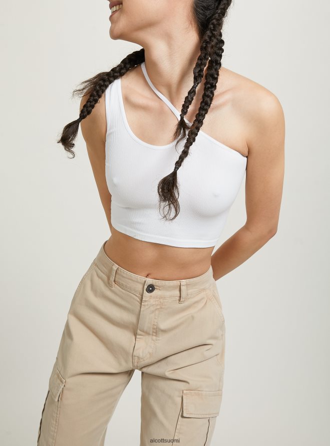 vaatetus fi Alcott naiset epäsymmetrinen leikattu toppi bk1 musta HL28P0249