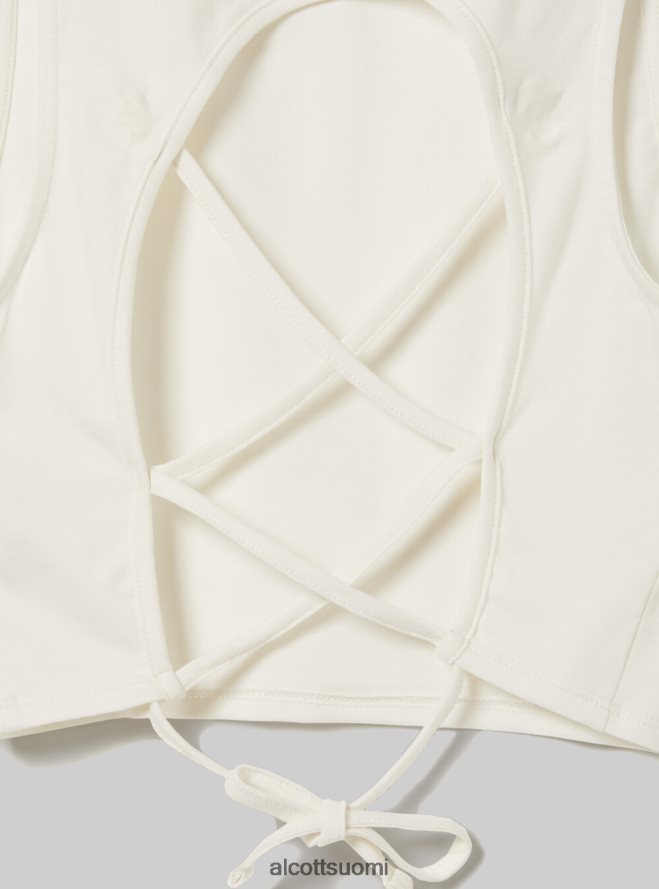 vaatetus fi Alcott naiset nauhallinen crop toppi wh2 valkoinen HL28P02