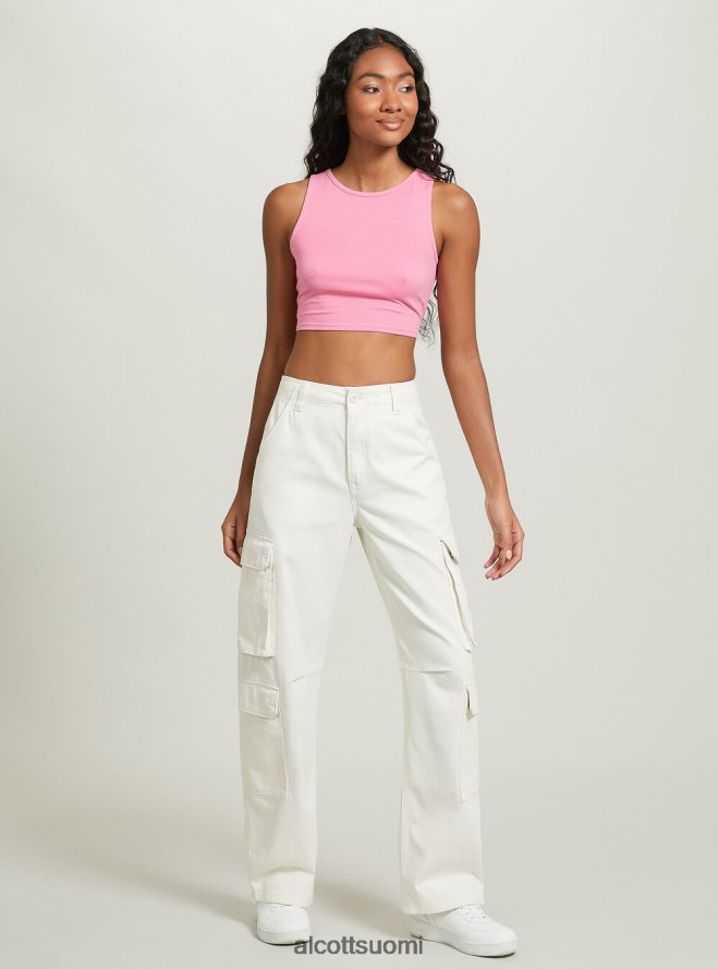 vaatetus fi Alcott naiset nauhallinen crop toppi wh2 valkoinen HL28P0333