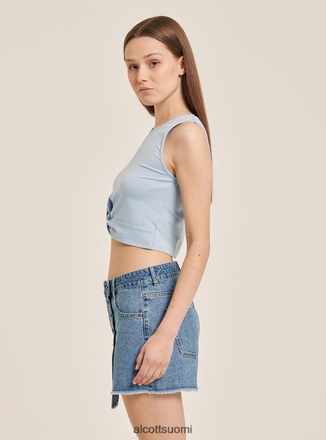 vaatetus fi Alcott naiset perusrajattu toppi puuvillasolmulla bk1 musta HL28P0261