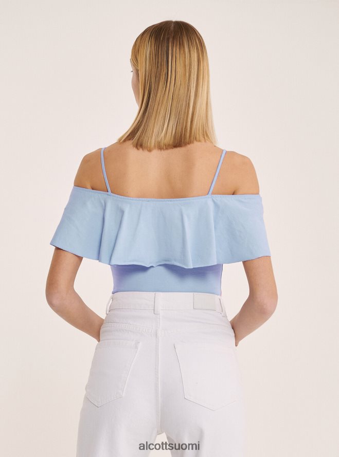 vaatetus fi Alcott naiset puuvillainen body röyhelöillä c2274 azzurre HL28P0244