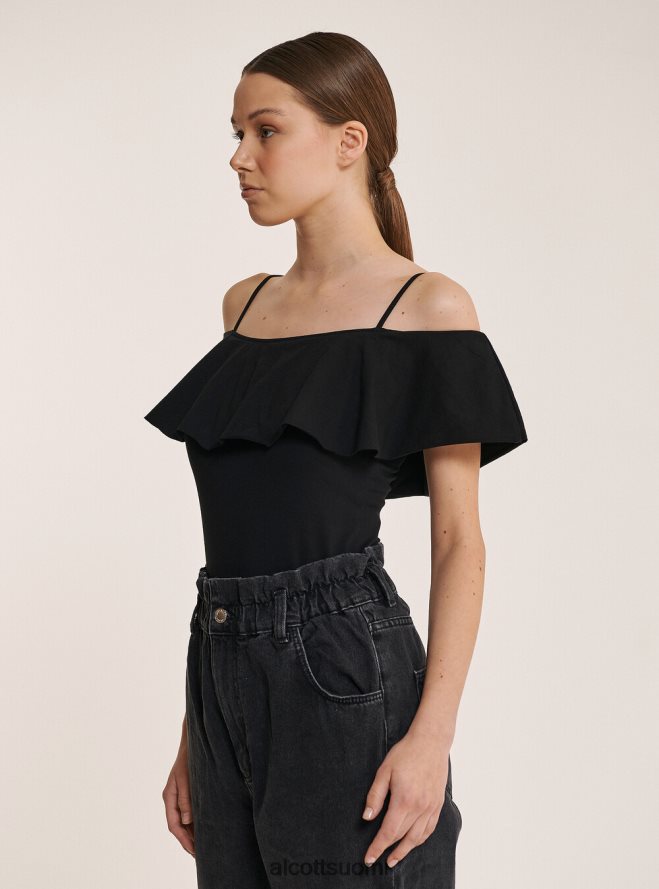 vaatetus fi Alcott naiset puuvillainen body röyhelöillä c2274 azzurre HL28P0318