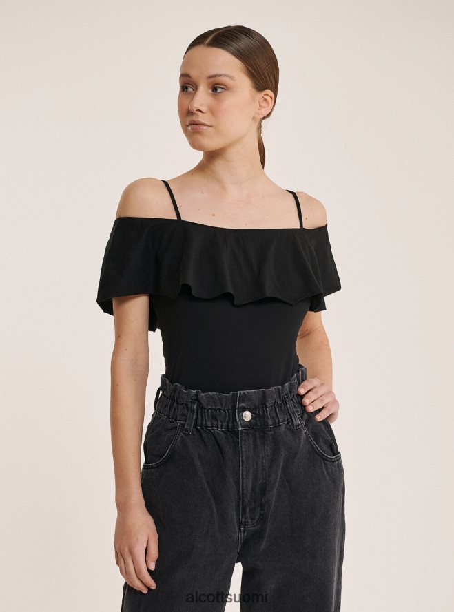 vaatetus fi Alcott naiset puuvillainen body röyhelöillä c2274 azzurre HL28P0318