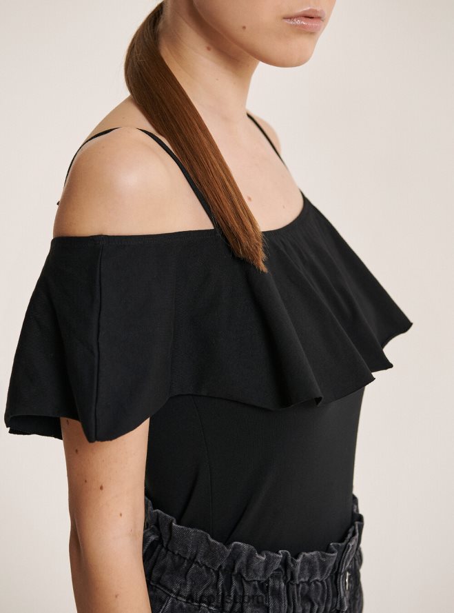 vaatetus fi Alcott naiset puuvillainen body röyhelöillä c2274 azzurre HL28P0318