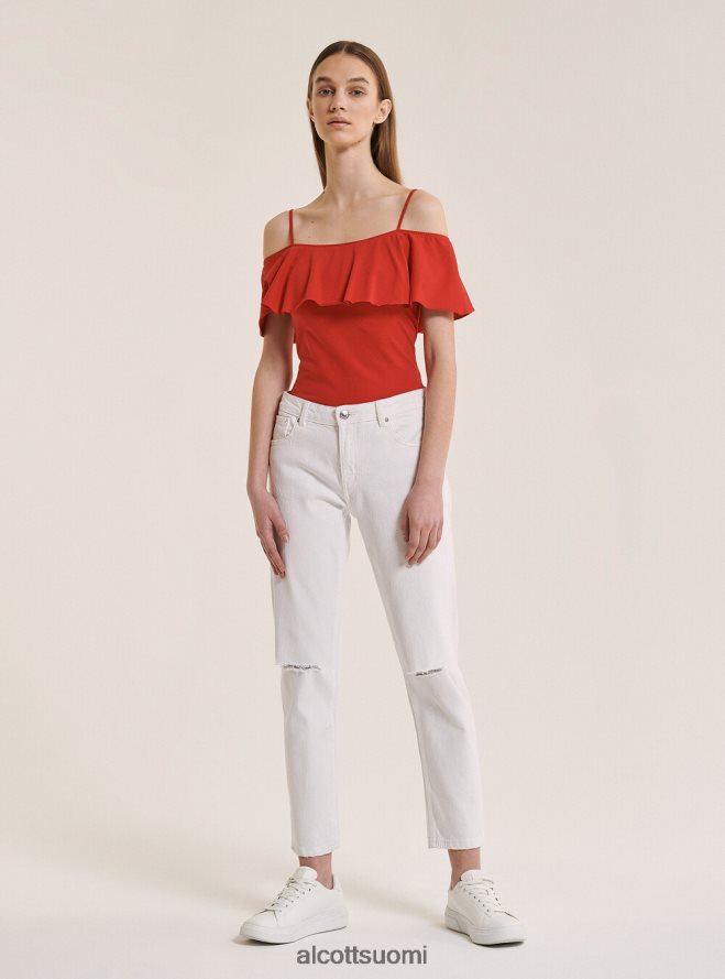 vaatetus fi Alcott naiset puuvillainen body röyhelöillä c2274 azzurre HL28P0395