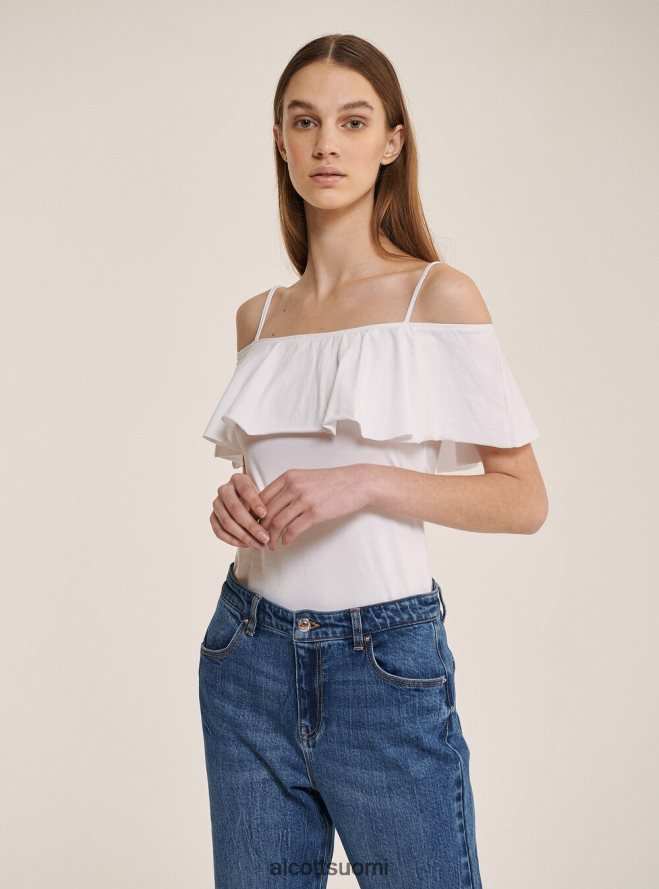 vaatetus fi Alcott naiset puuvillainen body röyhelöillä c2274 azzurre HL28P0425