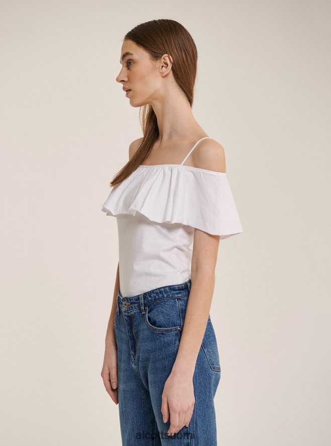 vaatetus fi Alcott naiset puuvillainen body röyhelöillä c2274 azzurre HL28P0425